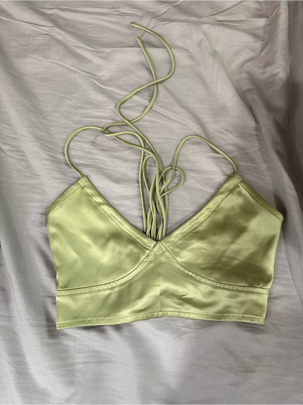 Cider Satin Lace-Up Going Out Top